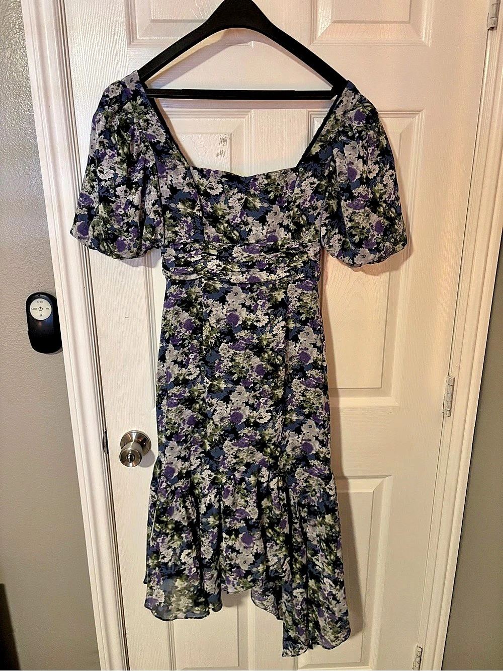 Floral Midi Dress With Belle Sleeves